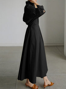 Robe Midi Femme Shane – Vintage Style with Fitted Waist & Light Flared Skirt