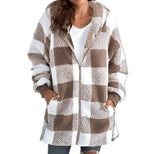 Madison Plaid Hoodie Jacket for Women – Soft and Warm Coat with Comfortable Fit and Trendy Plaid Design