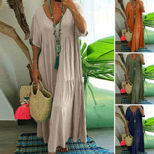 Saylor Long Summer Dress Women – Loose Bohemian Maxi Dress Casual Style for Holidays & Leisure