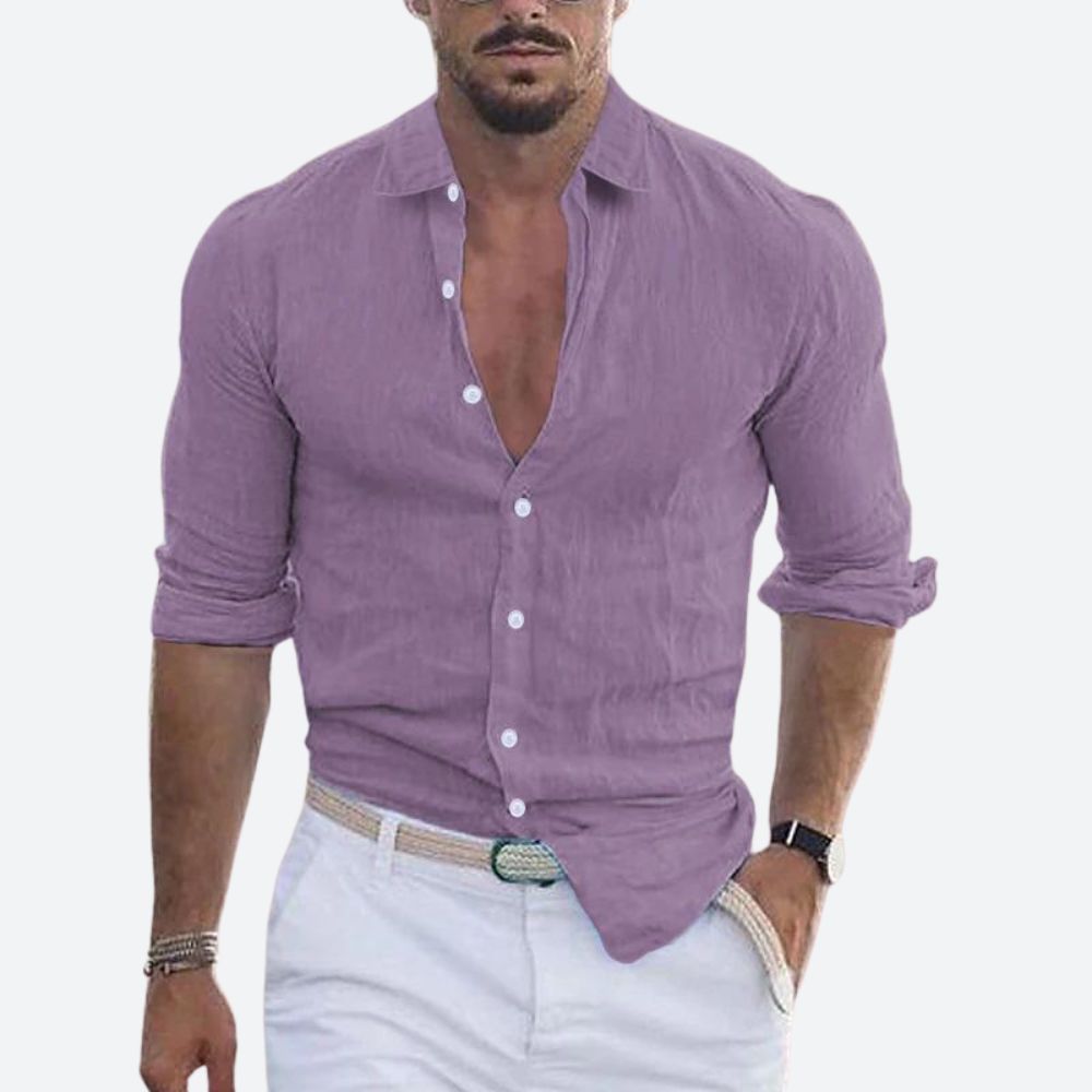 Rogelio | Shirt for men with a spread collar with a relaxed fit for summer