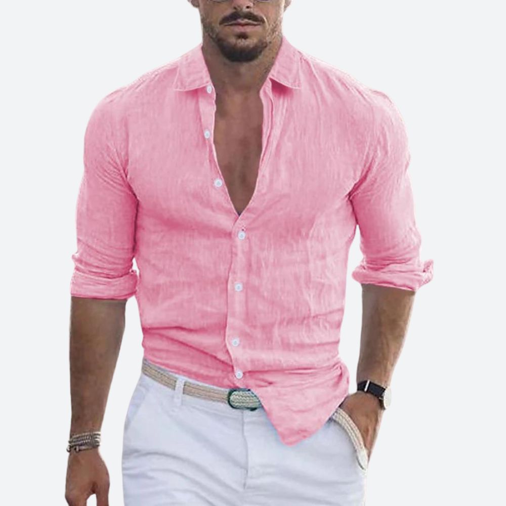 Rogelio | Shirt for men with a spread collar with a relaxed fit for summer