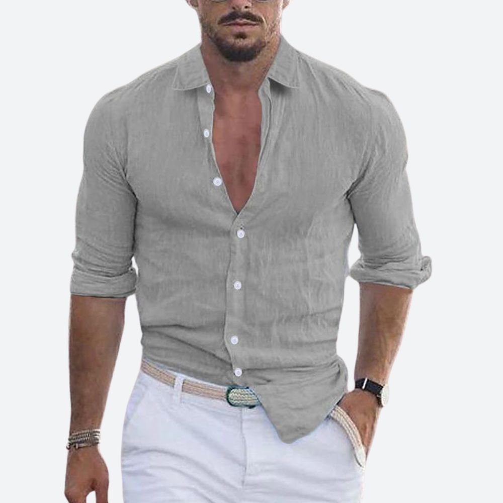 Rogelio | Shirt for men with a spread collar with a relaxed fit for summer