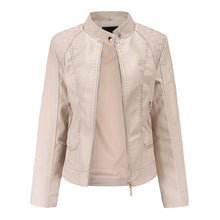 Janiyah Women's Leather Jacket – Chic Stand Collar, Zippers & Elegant Modern Style