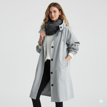 Arlyn Women's Trenchcoat – Long Oversized Coat with Hood & Elegant Cut