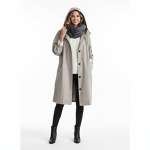 Arlyn Women's Trenchcoat – Long Oversized Coat with Hood & Elegant Cut