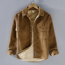Emerson Corduroy Velvet Jacket Men – Warm Fleece Lining & Casual Style