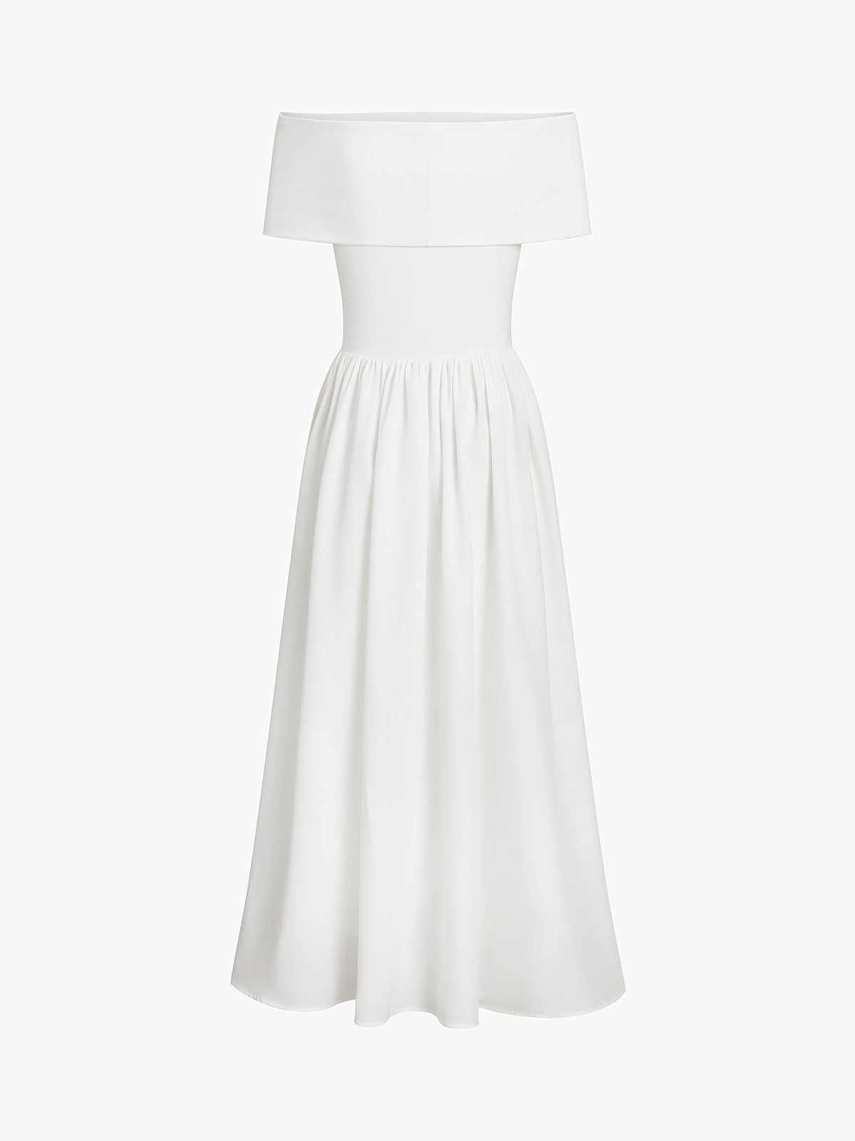 Kisha Maxi Dress for Women – Elegant Off-Shoulder Dress with Flowing Pleated Skirt