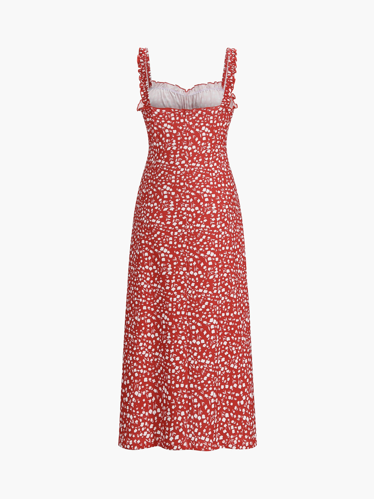 Bohemian Dress Woman Chloe – Midi Vacation Dress with Floral Print & Cami Straps