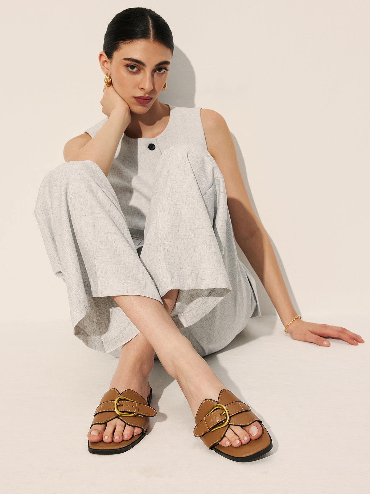 Héloïse Sandals Women Leather – Comfortable with Adjustable Strap & Ergonomic Sole