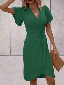 Harper Women's Wrap Dress – Elegant Crossed Dress with V-Neck & Adjustable Fit for Any Occasion