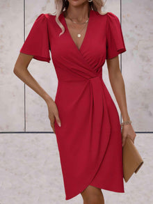 Harper Women's Wrap Dress – Elegant Crossed Dress with V-Neck & Adjustable Fit for Any Occasion