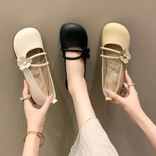 Clara Ballerines Femme – Elegant Shoes with Delicate Flower & Comfortable Double Strap