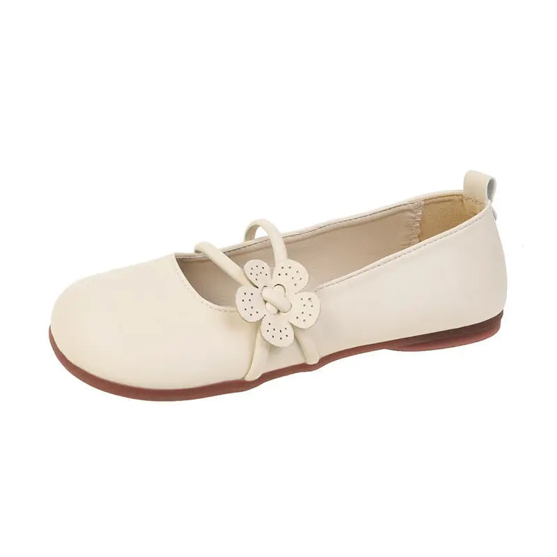 Clara Ballerines Femme – Elegant Shoes with Delicate Flower & Comfortable Double Strap