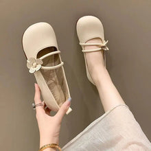 Clara Ballerines Femme – Elegant Shoes with Delicate Flower & Comfortable Double Strap