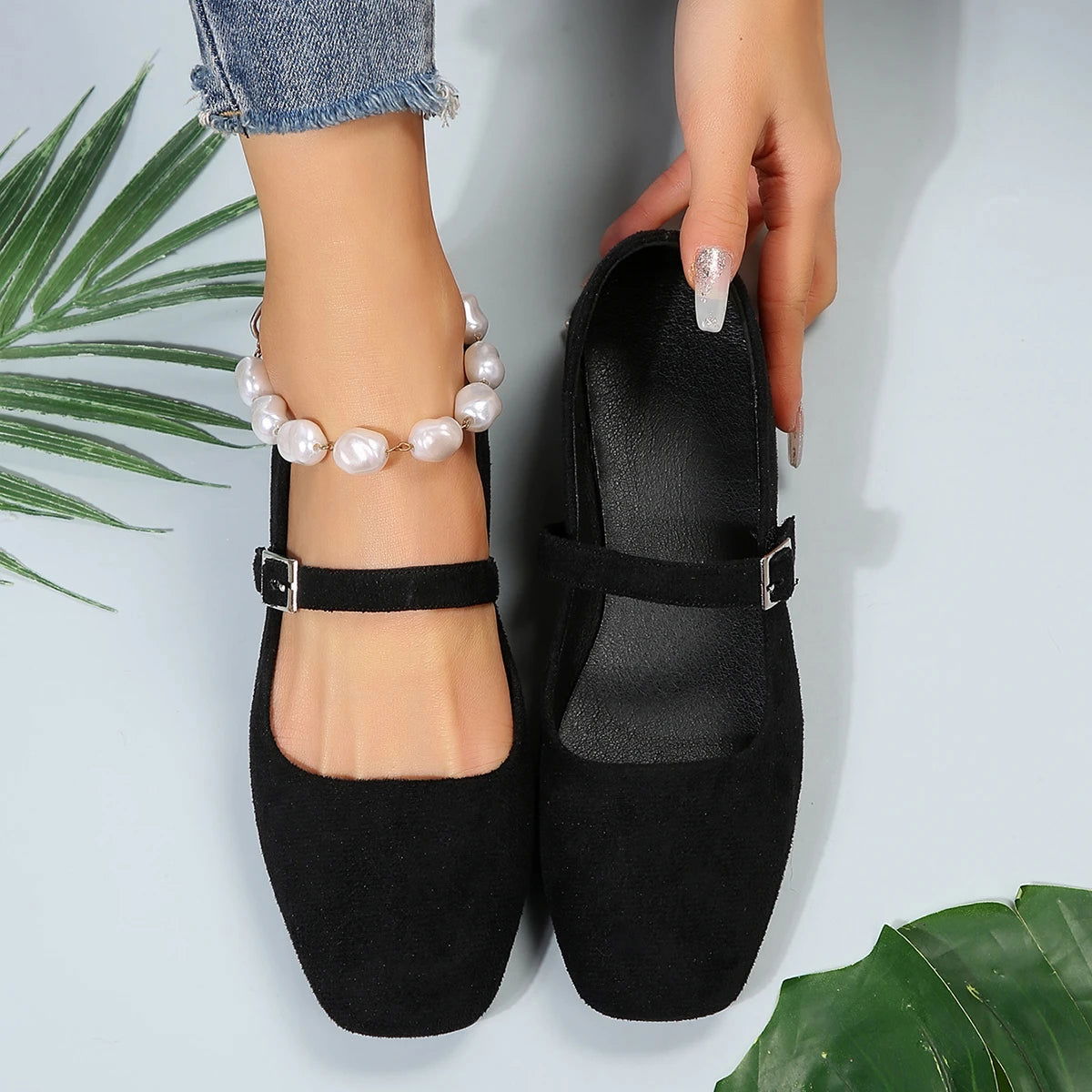 Kamila Women's Ballerinas – Elegant Shoes with Single Strap & Daily Comfort