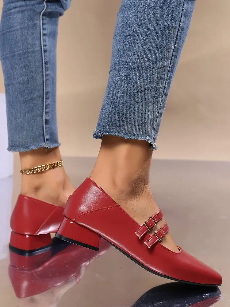 Luciana Ballerines Femme – Elegant Shoes with Double Straps & Comfortable Style