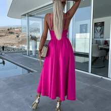 Bibiane Midi Dress Women – Modern Cutouts, Side Slit & Light Flowing Skirt
