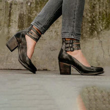 Women's Sage Heels – Thick Vegan Leather Heels with Comfortable Fit & Trendy Design