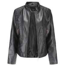 Janiyah Women's Leather Jacket – Chic Stand Collar, Zippers & Elegant Modern Style
