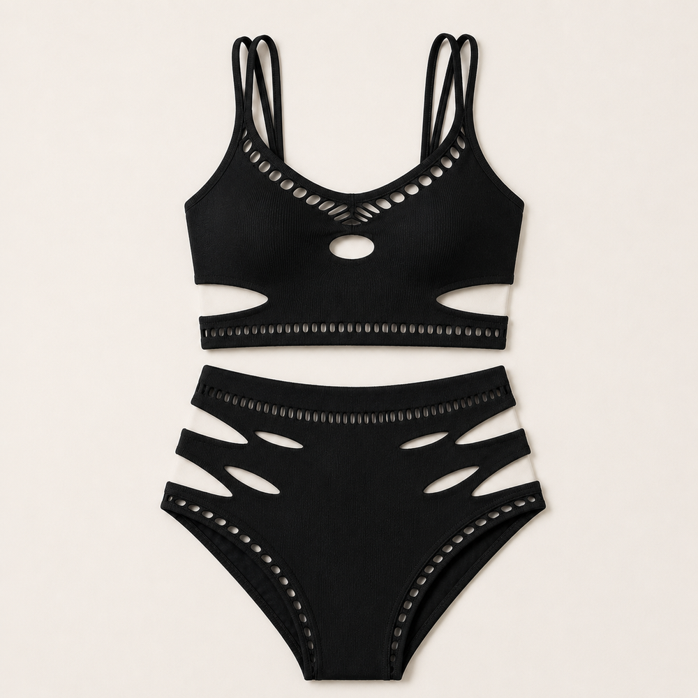 Nocturne – Women's Sculpted Cutout Lingerie Set
