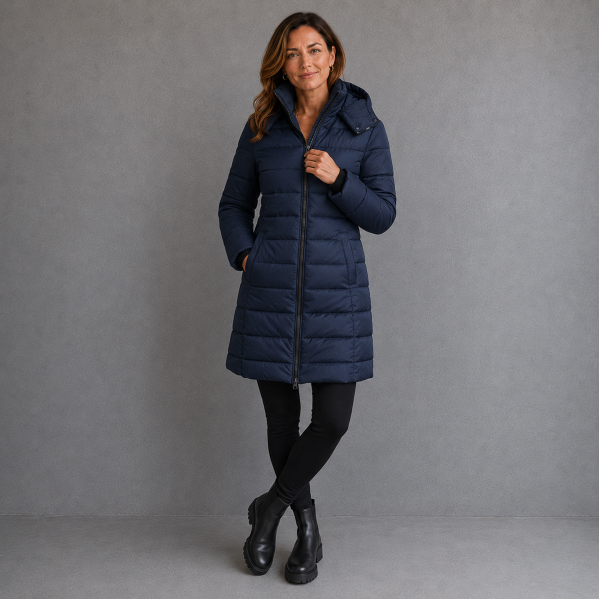 Camille Laurent | Quilted Winter Puffer Coat For Women