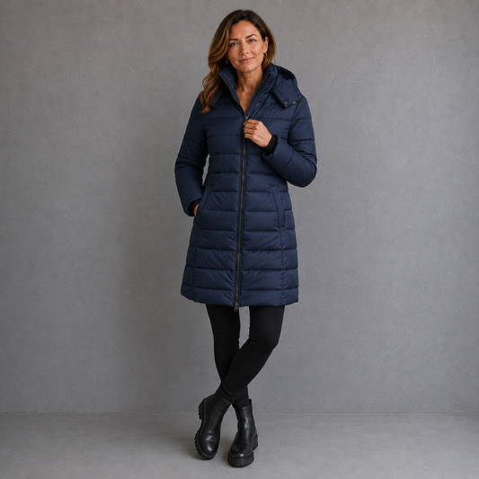 Camille Laurent | Quilted Winter Puffer Coat For Women