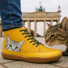 Angela Bottes Femme Cat Pattern – Comfortable & Warm Winter Shoes with Unique Style