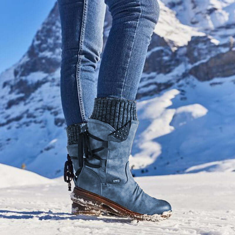 Juliana Snow Boots Women – Mid-High Winter Boots in Durable PU Leather & Sturdy Sole