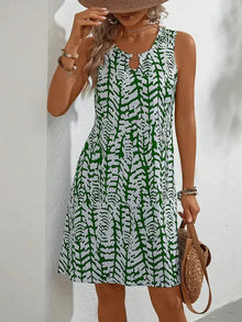Hannie Mini Printed Dress Woman – Sleeveless Summer Dress in Lightweight and Breathable Fabric