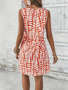 Hannie Mini Printed Dress Woman – Sleeveless Summer Dress in Lightweight and Breathable Fabric