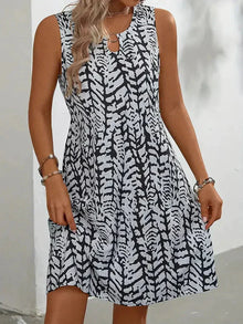 Hannie Mini Printed Dress Woman – Sleeveless Summer Dress in Lightweight and Breathable Fabric
