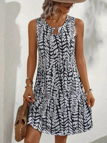 Hannie Mini Printed Dress Woman – Sleeveless Summer Dress in Lightweight and Breathable Fabric