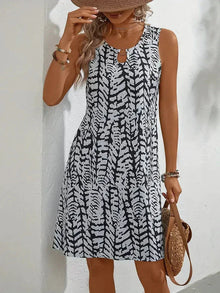 Hannie Mini Printed Dress Woman – Sleeveless Summer Dress in Lightweight and Breathable Fabric