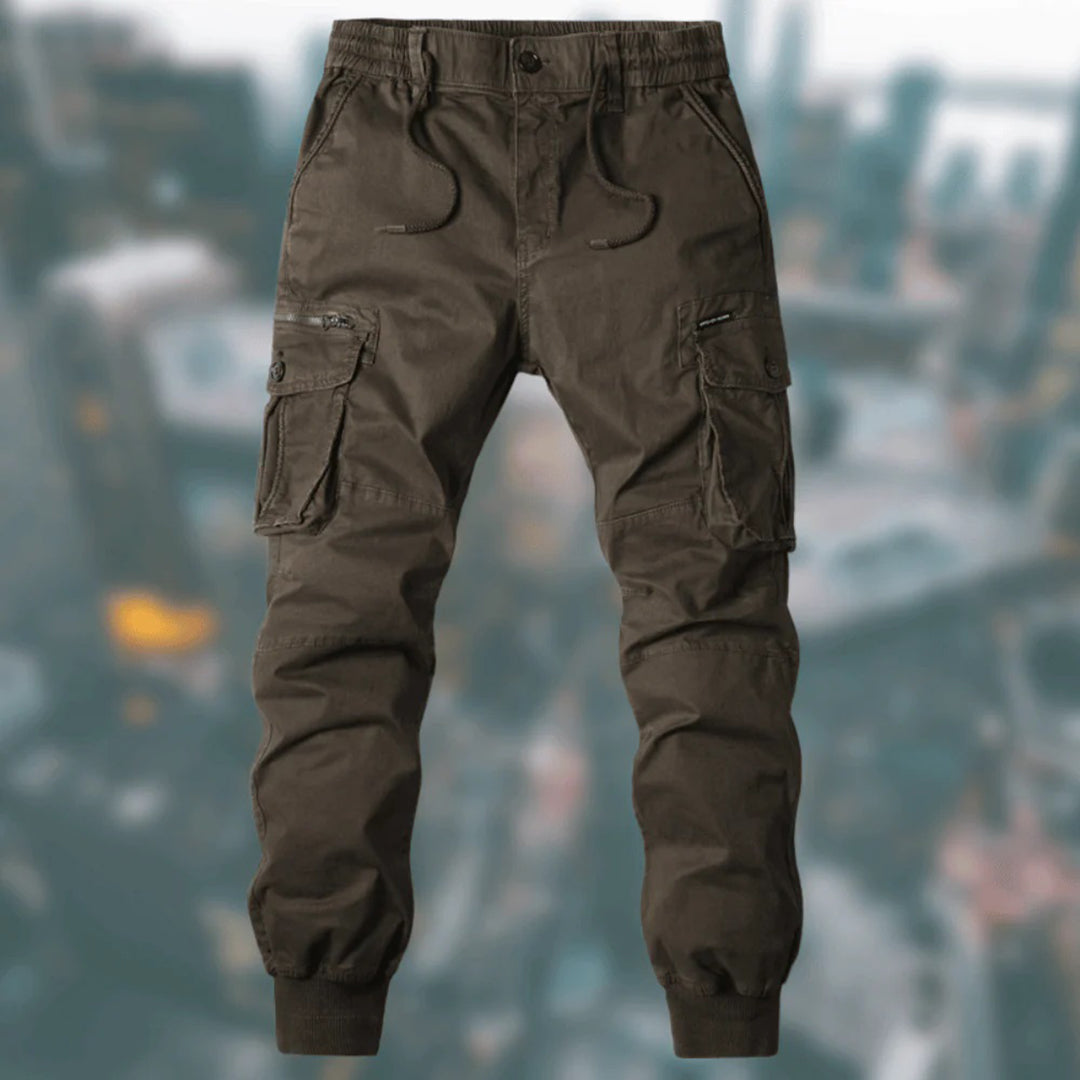 Troy Men's Cargo Pants – Casual Comfort with Multiple Pockets & Adjustable Waist
