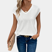 Nahla T-shirt Woman – V-neck, Light & Breathable Fabric for Daily Comfort