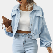 Bethany Women's Jacket – Short in Cotton Velvet, Retro & Casual Look