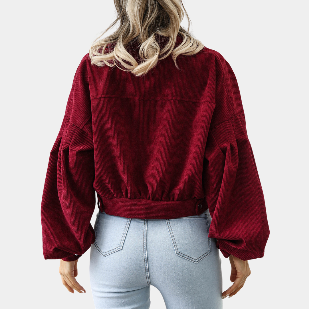 Bethany Women's Jacket – Short in Cotton Velvet, Retro & Casual Look