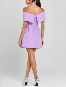 Haziel Cocktail Dress Women – Sleeveless Skater Dress with Boat Neckline, Belt & Elegant Cut