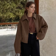 Camille Women's Short Jacket – Cropped Jacket in Mixed Wool with Chic Minimalist Style