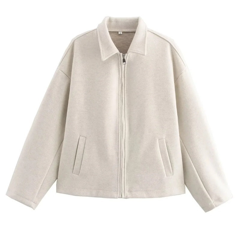 Camille Women's Short Jacket – Cropped Jacket in Mixed Wool with Chic Minimalist Style