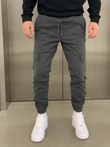 Stefan Men's Pants – Cargo Jogger Fit with Elastic Waist & Practical Pockets
