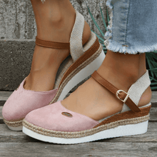 Carina Sandals Women – Elegant Wedge with Adjustable Buckle Closure and Bohemian Style