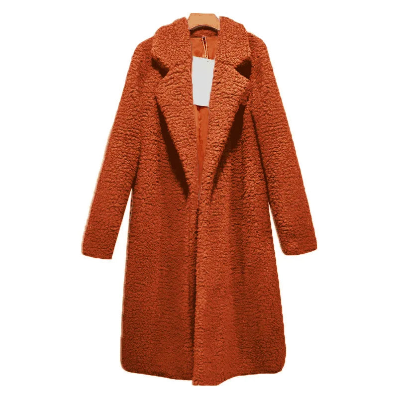 Elara Long Coat Women – Comfortable Loose Fit & Winter Protection