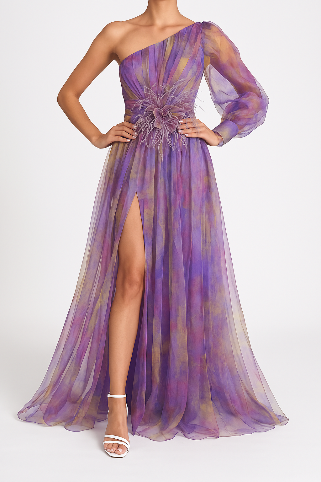 Eunice Long Evening Dress Woman – Elegant Maxi Dress in Lightweight Fabric for Summer