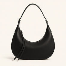 Ailany Sac Hobo Femme – Elegant Half-Moon Grained Faux Leather with Adjustable Handle