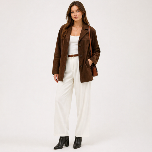 Juliette Caruso | Oversized Suede Jacket For Women