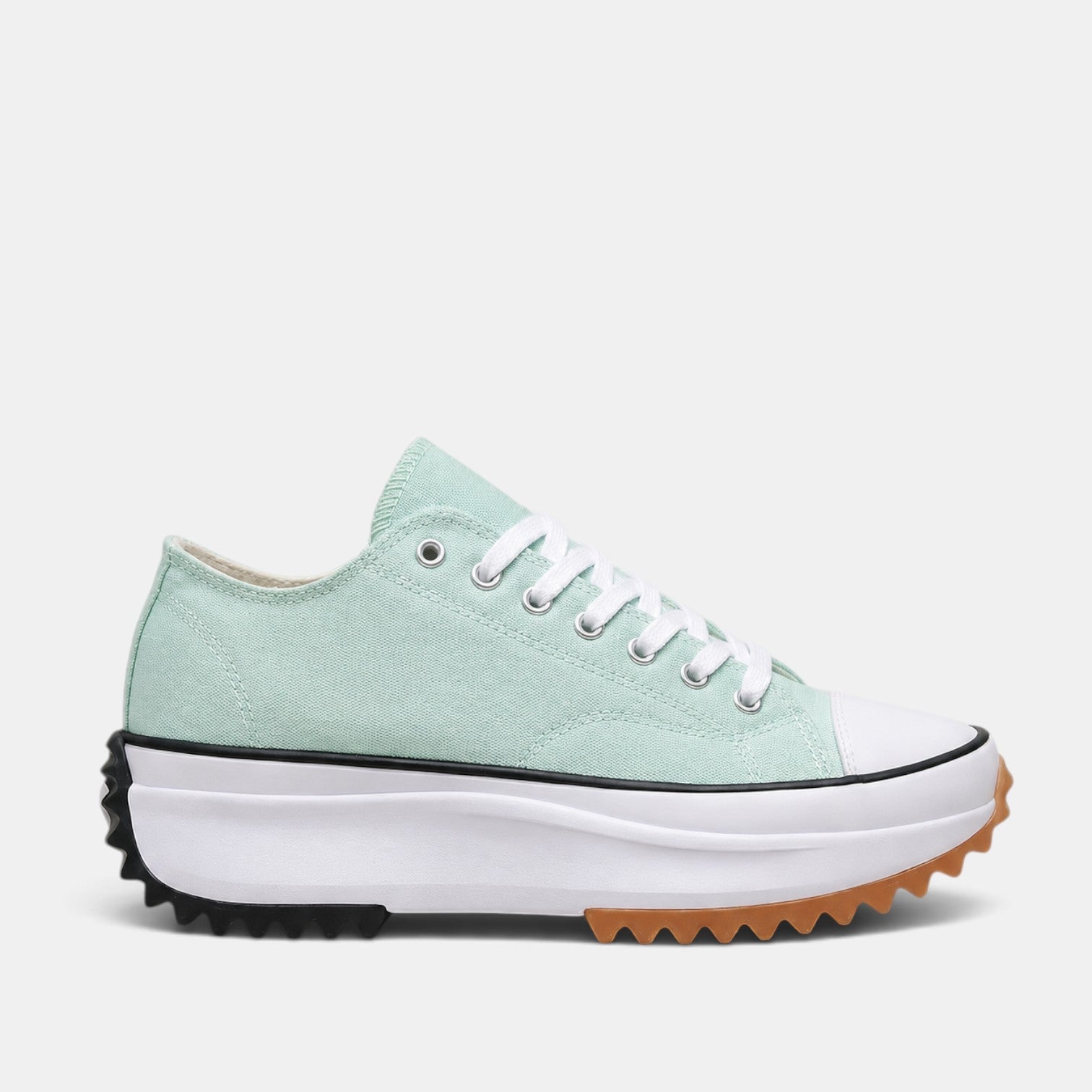 Women's Premium Platform Sneakers - Lace-up Canvas Trainers