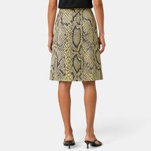 Women's High Waist Snake Print Skirt