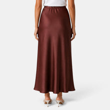 Women's Long Satin Skirt with Drawstring