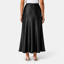 Women's Long Satin Skirt with Drawstring